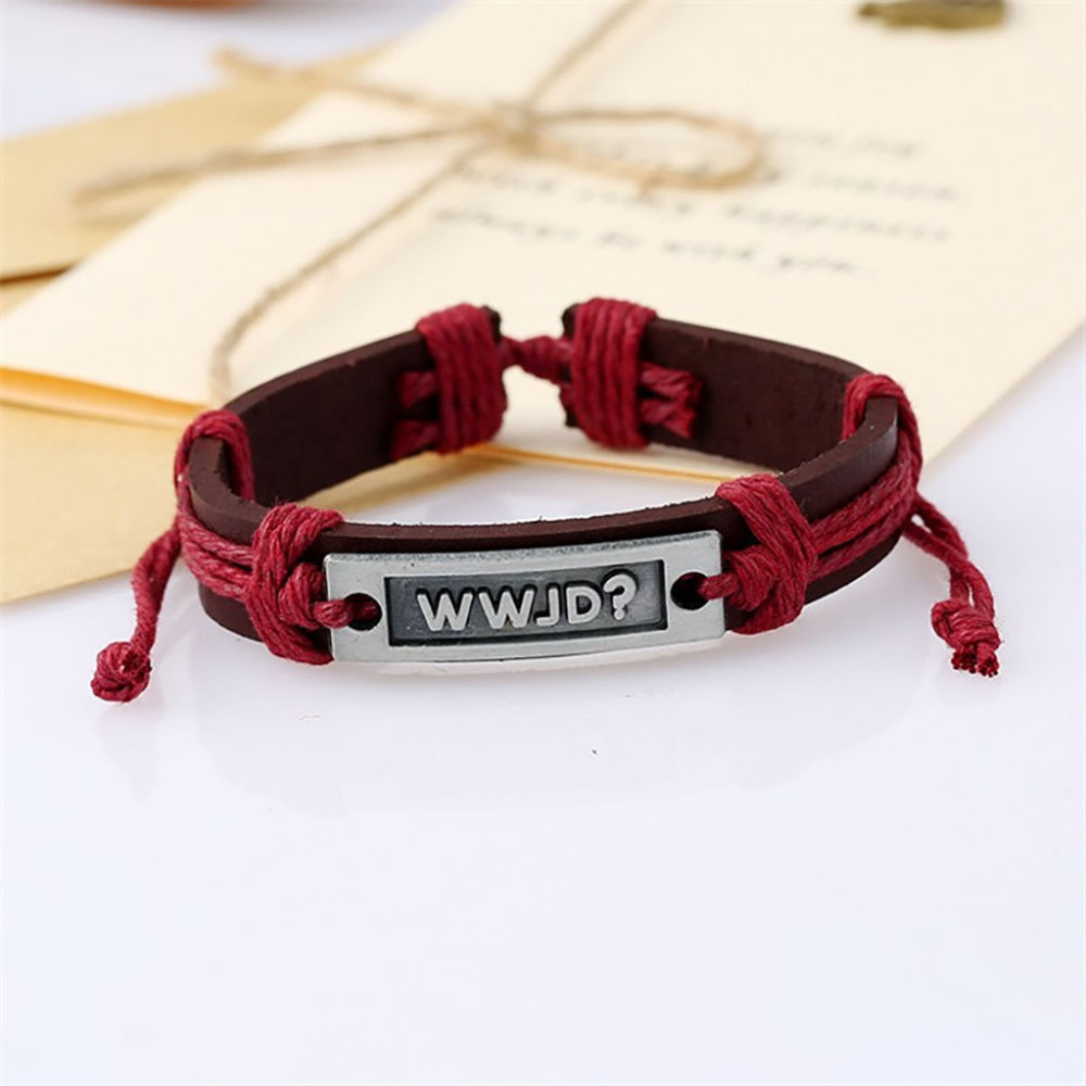 WWJD Leather Bracelet
