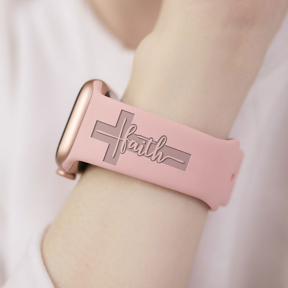 Faith Over Fear Engraved Watch Band