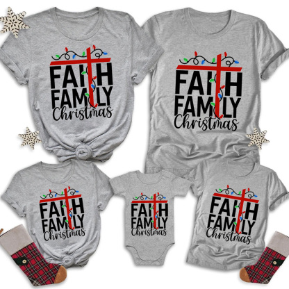 Faith Family Christmas Family Matching Shirts
