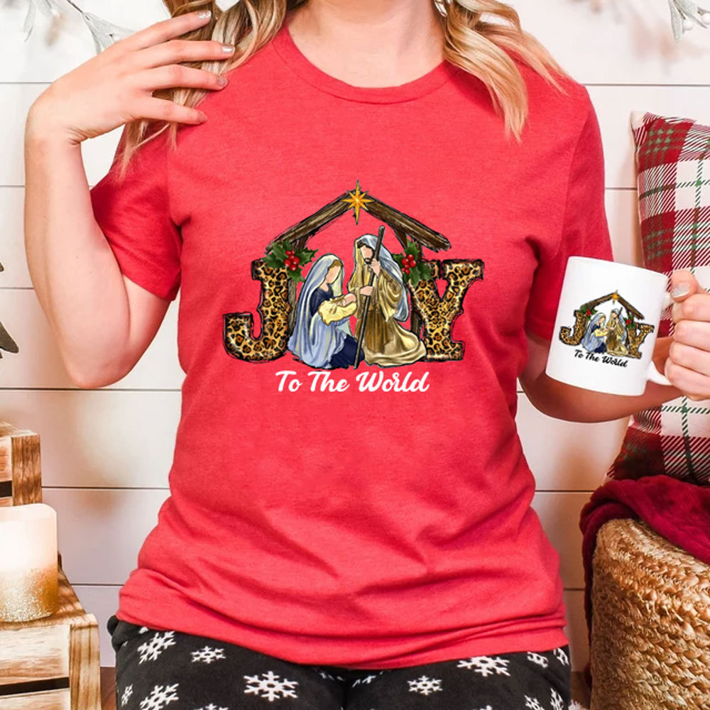 Joy to the World Baby Jesus Christmas T-Shirt