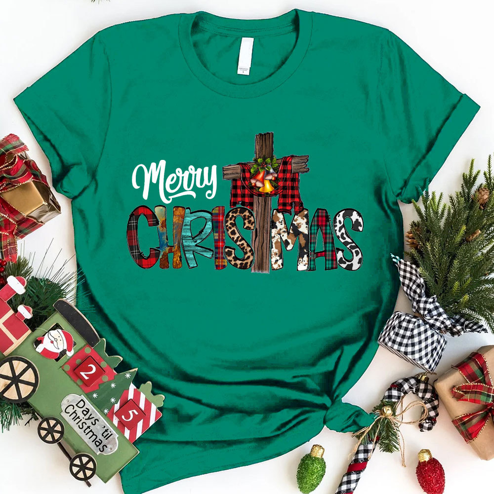 Merry Christ Mas Christian Christmas Tee