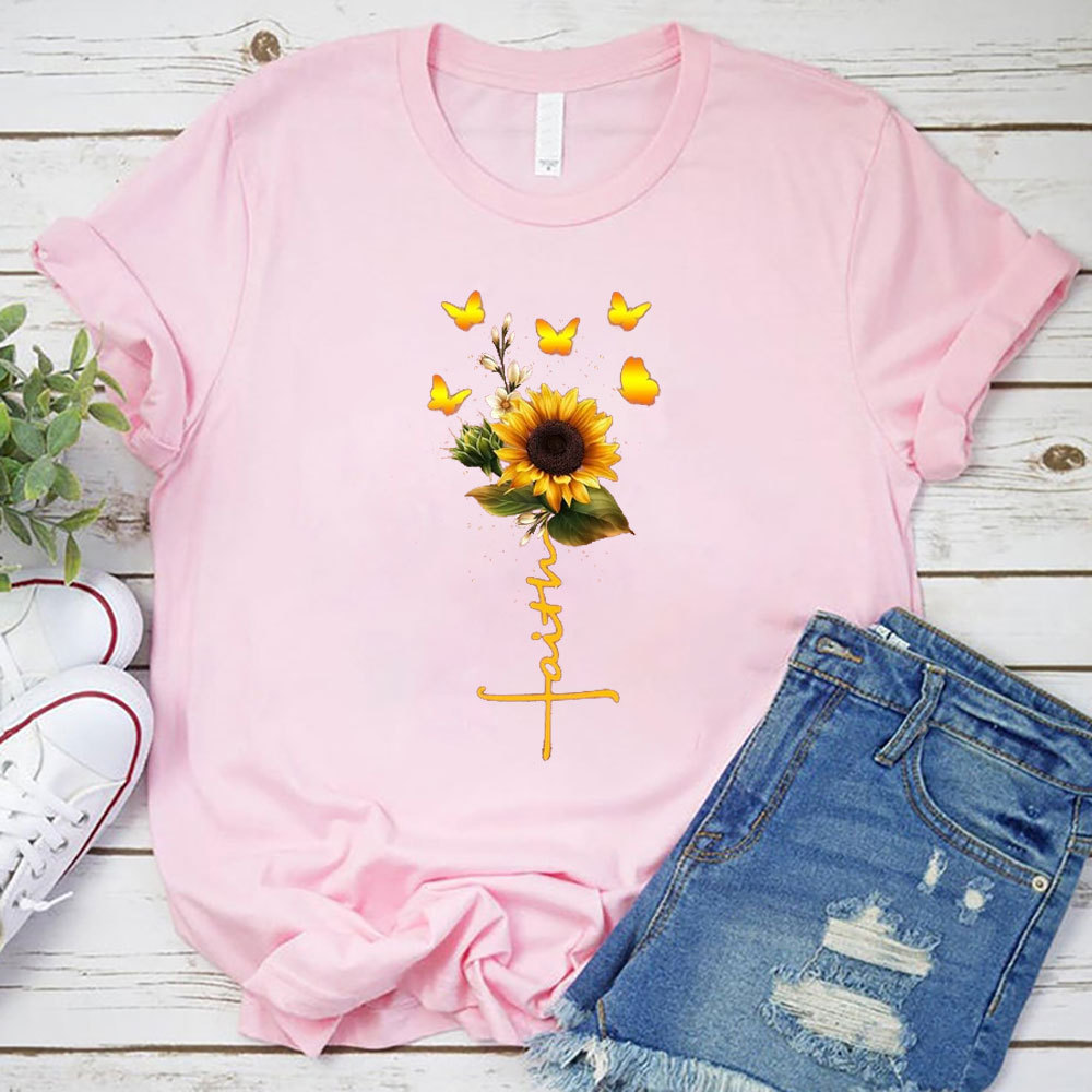 Sunflower Faith Religious T-Shirt