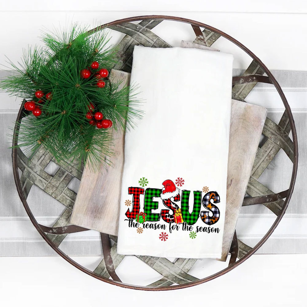 Jesus the Reason for the Season Tea Towel