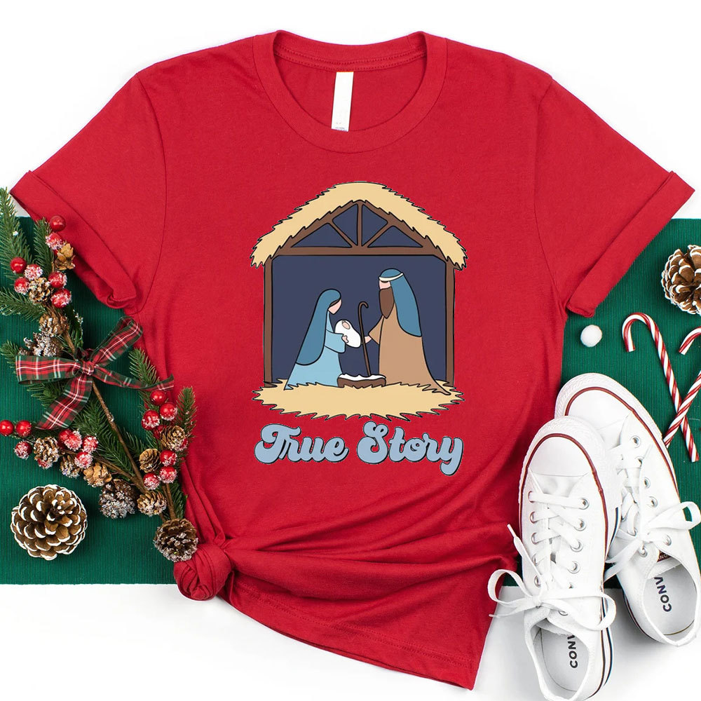 A Thrill of Hope Nativity Christmas T-Shirt