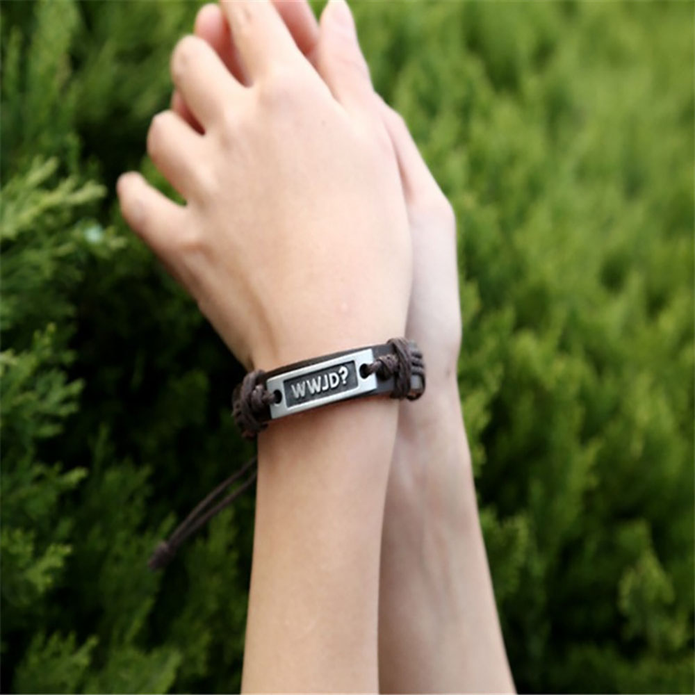 WWJD Leather Bracelet