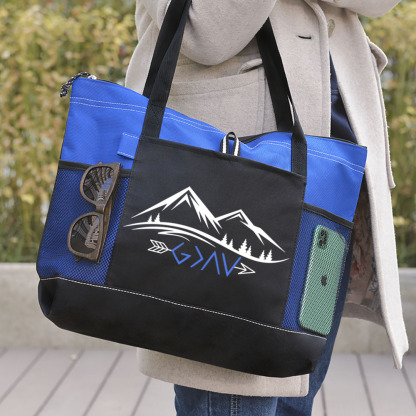 God Is Greater than the Highs and Lows Christian Tote Bag