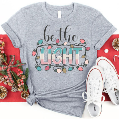 Be The Light Religious Christmas Tee