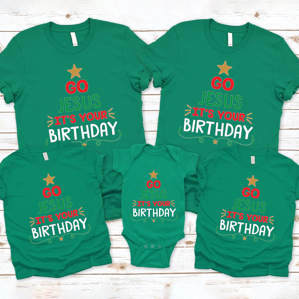 Go Jesus Christmas Family Matching Shirts