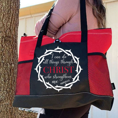 I Can Do All Things Bible Verse Tote Bag