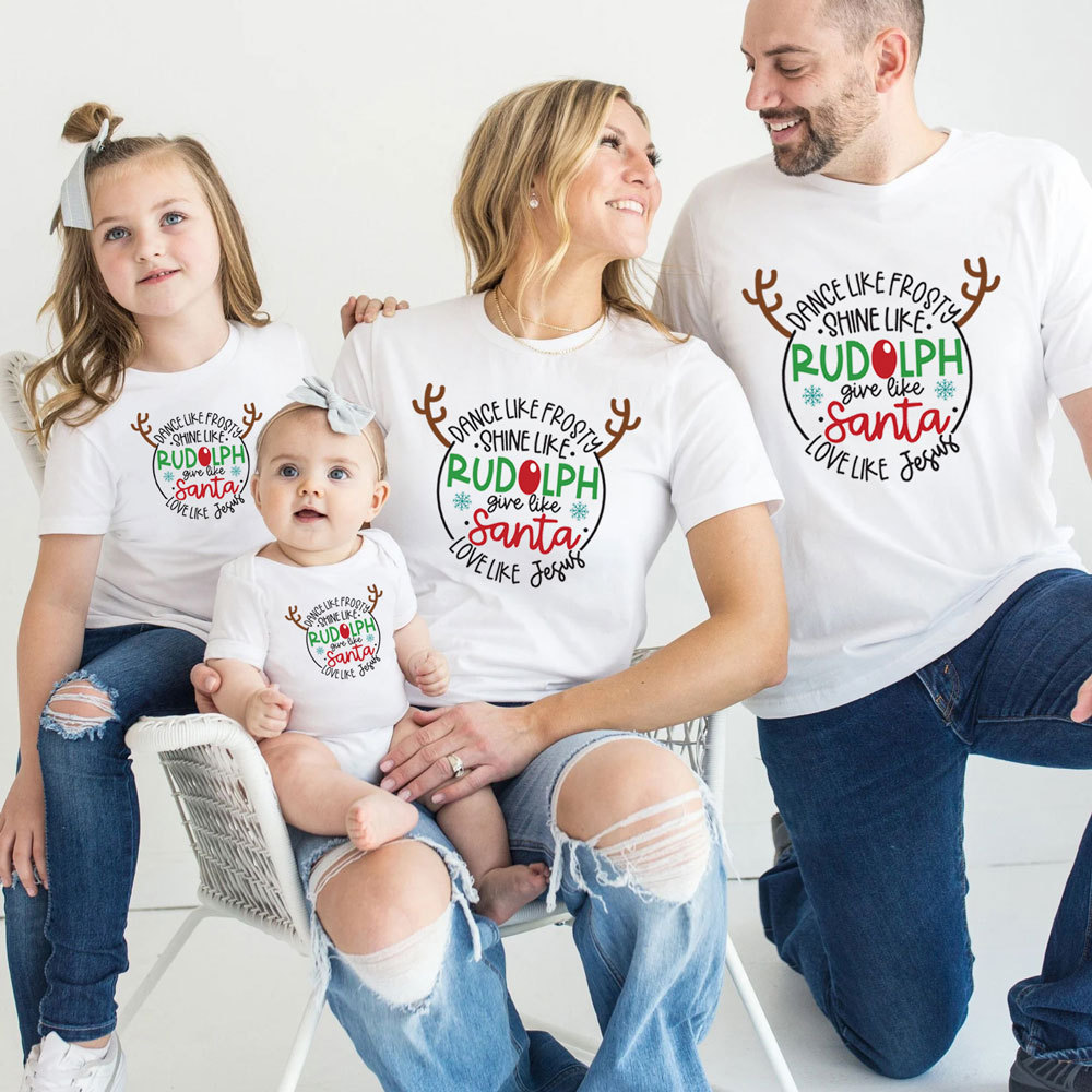 Love Like Jesus Christmas Family Matching Shirts