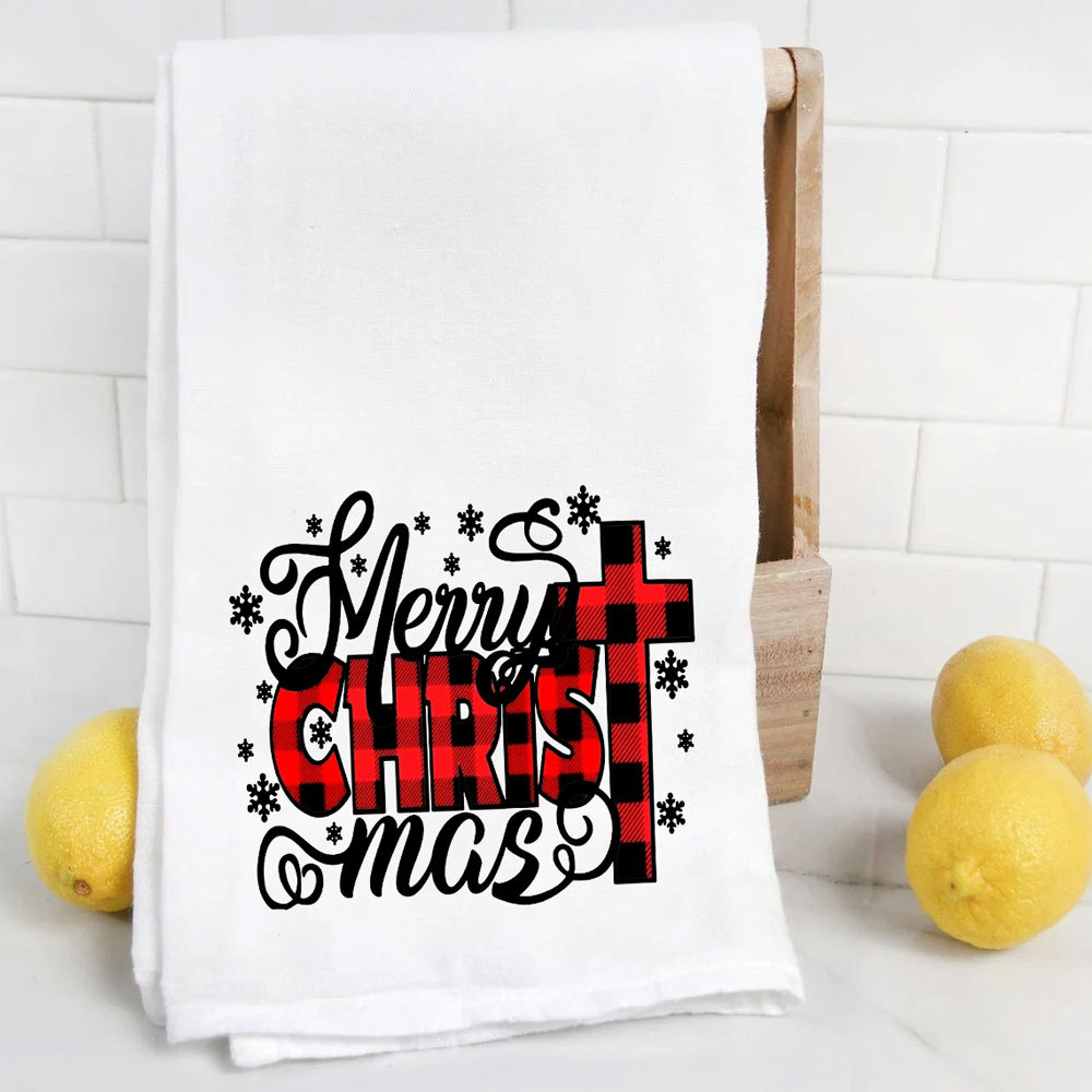 Merry Christ Mas Tea Towel