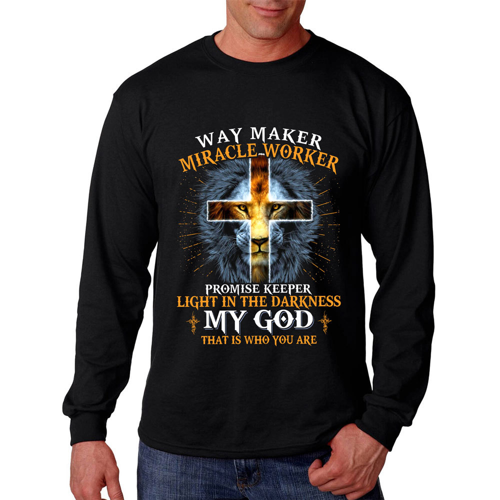 Lion Way Maker Miracle Worker Long Sleeve T-Shirt