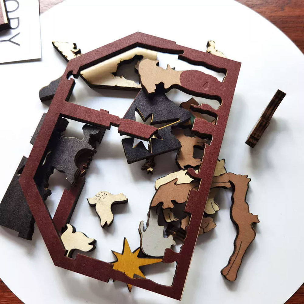 Manger Stable Nativity Puzzle with Animals