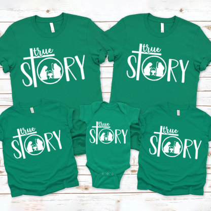 True Story Christmas Family Matching Shirts