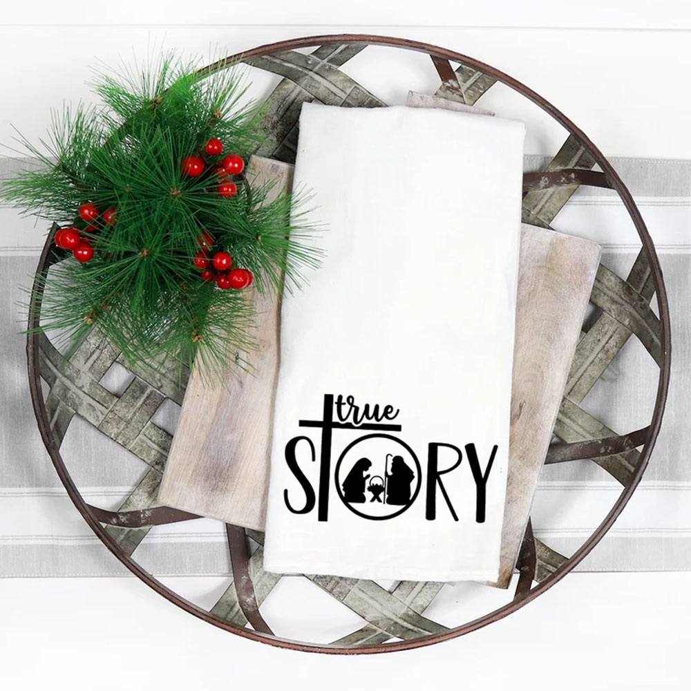 True Story Christmas Tea Towel