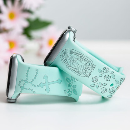 Virgin Mary With Cross Watch Band