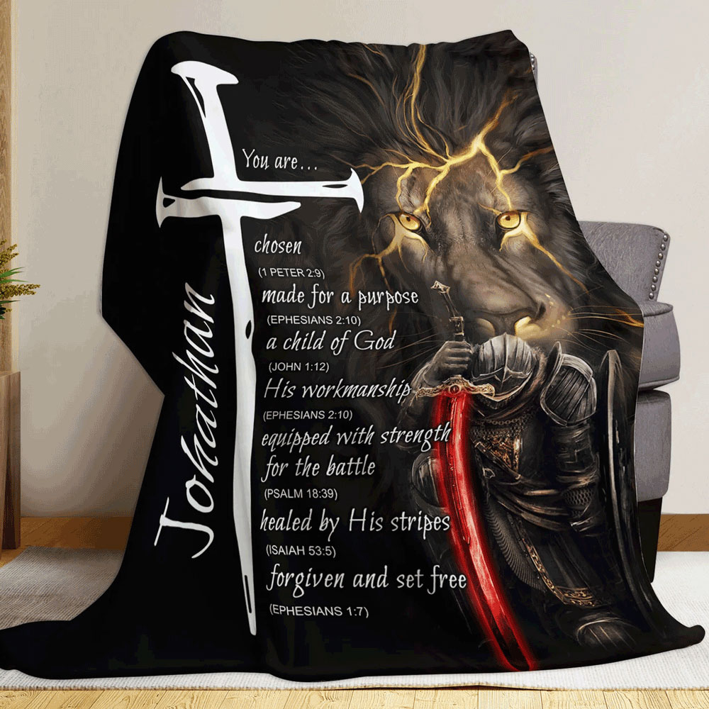 Personalized Christian Throw Blanket