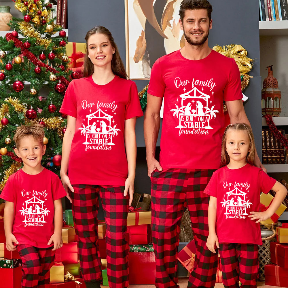 Our Family Is Built on a Stable Foundation Family Matching Shirts