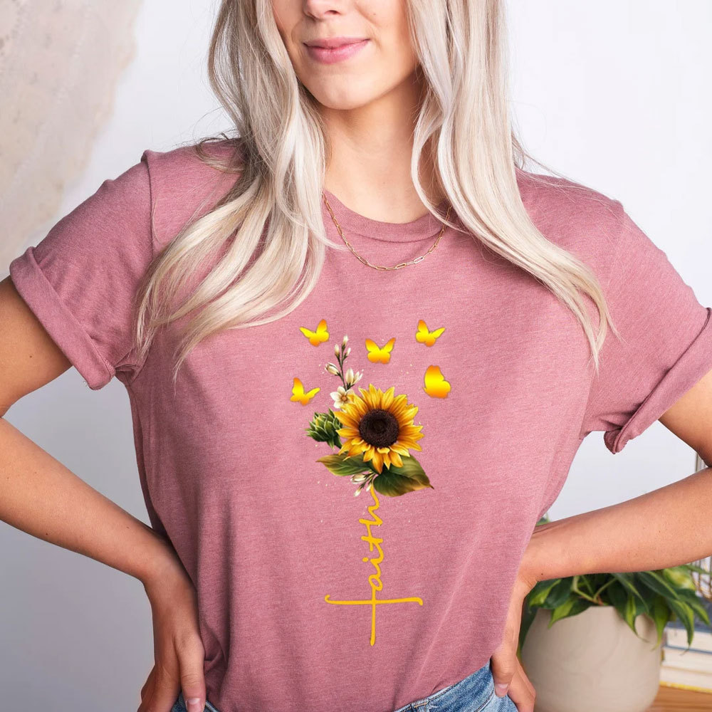 Sunflower Faith Religious T-Shirt