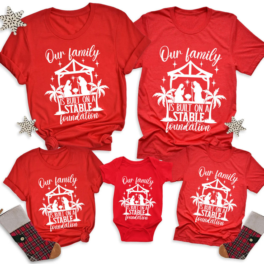 Our Family Is Built on a Stable Foundation Family Matching Shirts