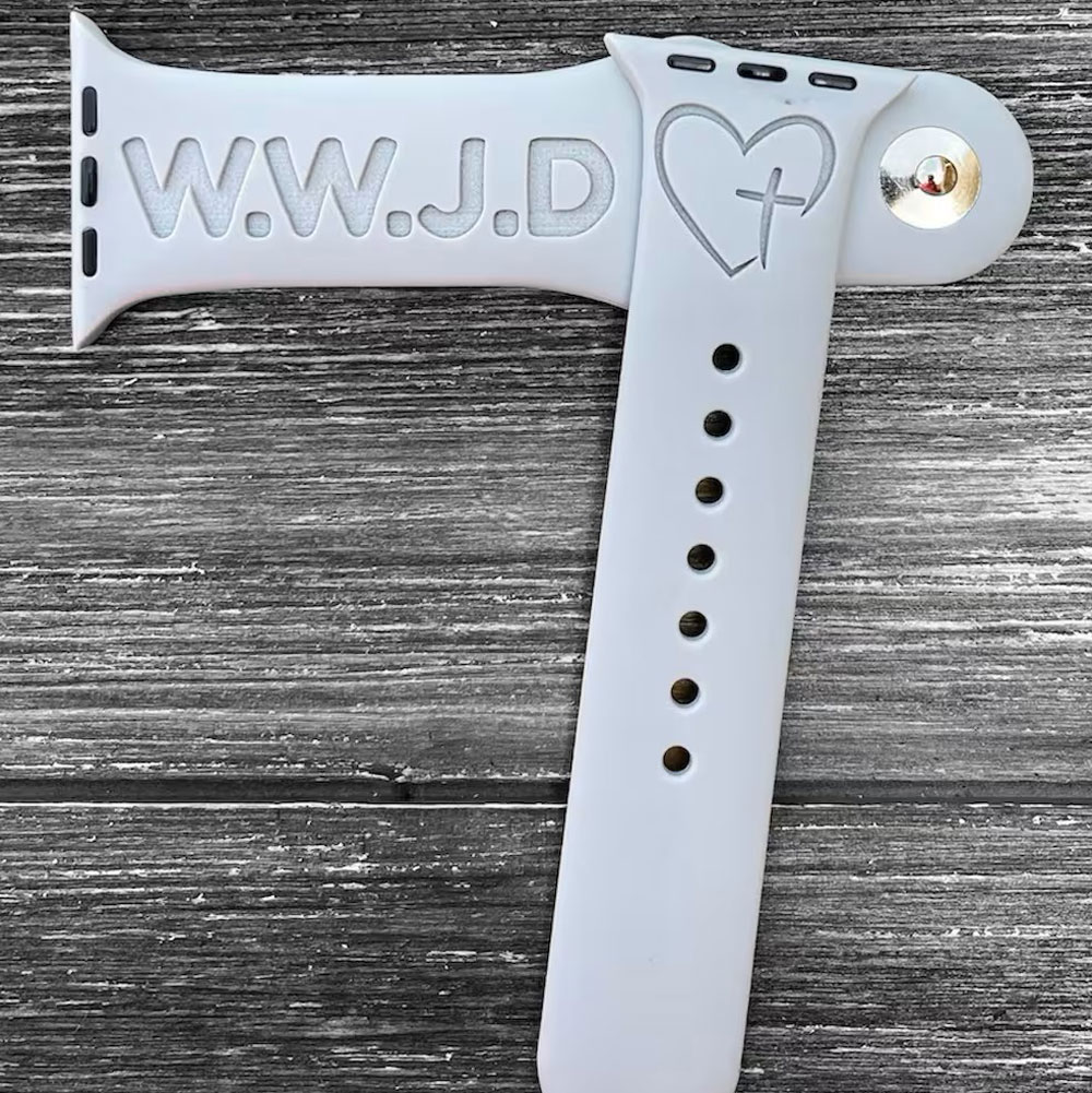 WWJD Faith Heart Watch Band