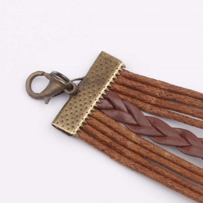 Believe and Tree Leather Bracelet