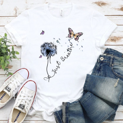 Just Breathe Butterfly Christian T-Shirt