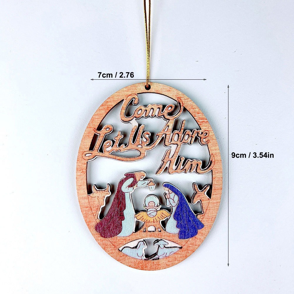 Come Adore Him Nativity Christmas Ornament