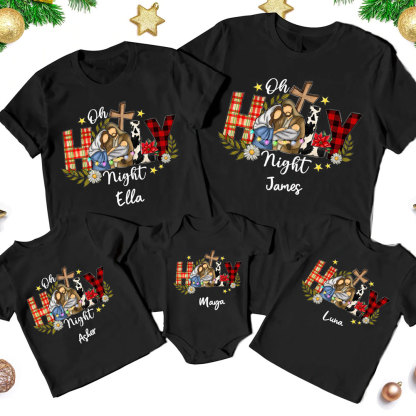 Oh Holy Night Family Matching Shirts
