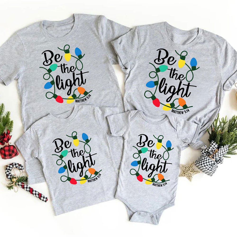 Be the Light Christmas Family Matching Shirts