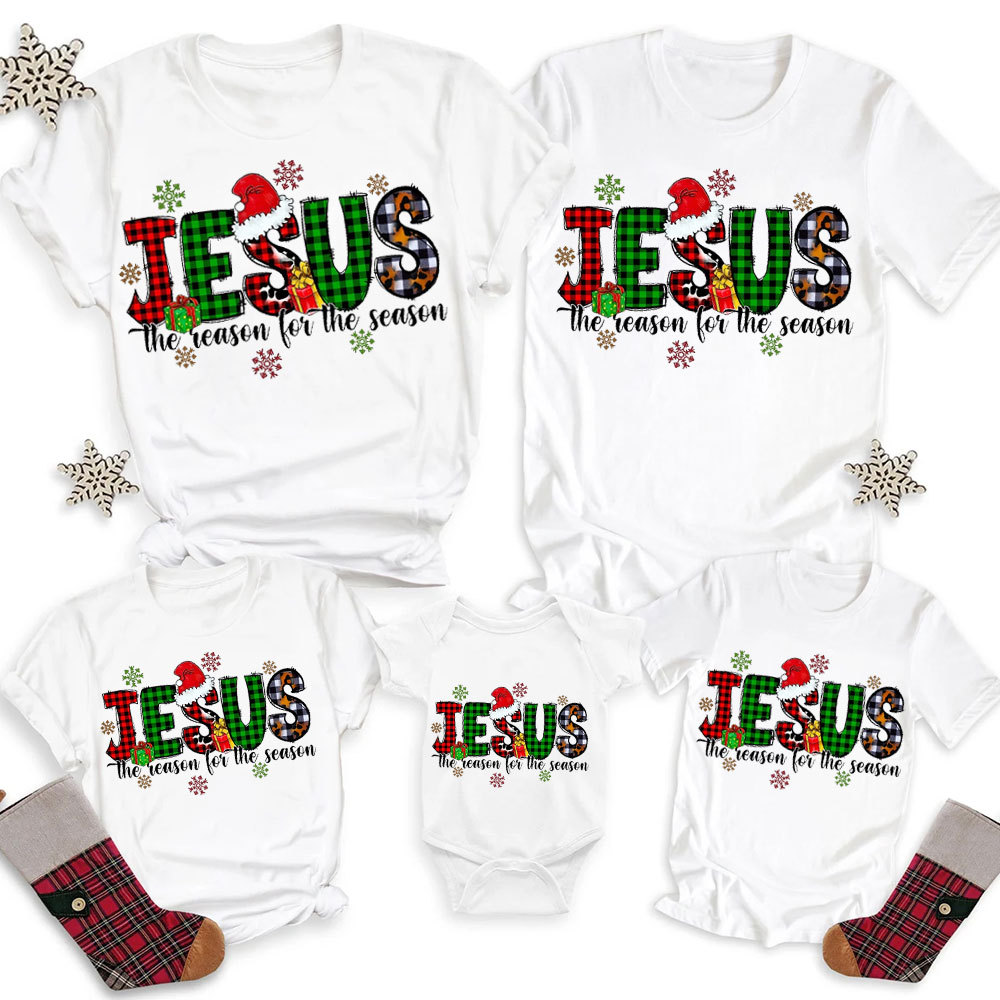 Jesus the Reason for the Season Christmas Family Matching Shirts Sale - GuidingCross