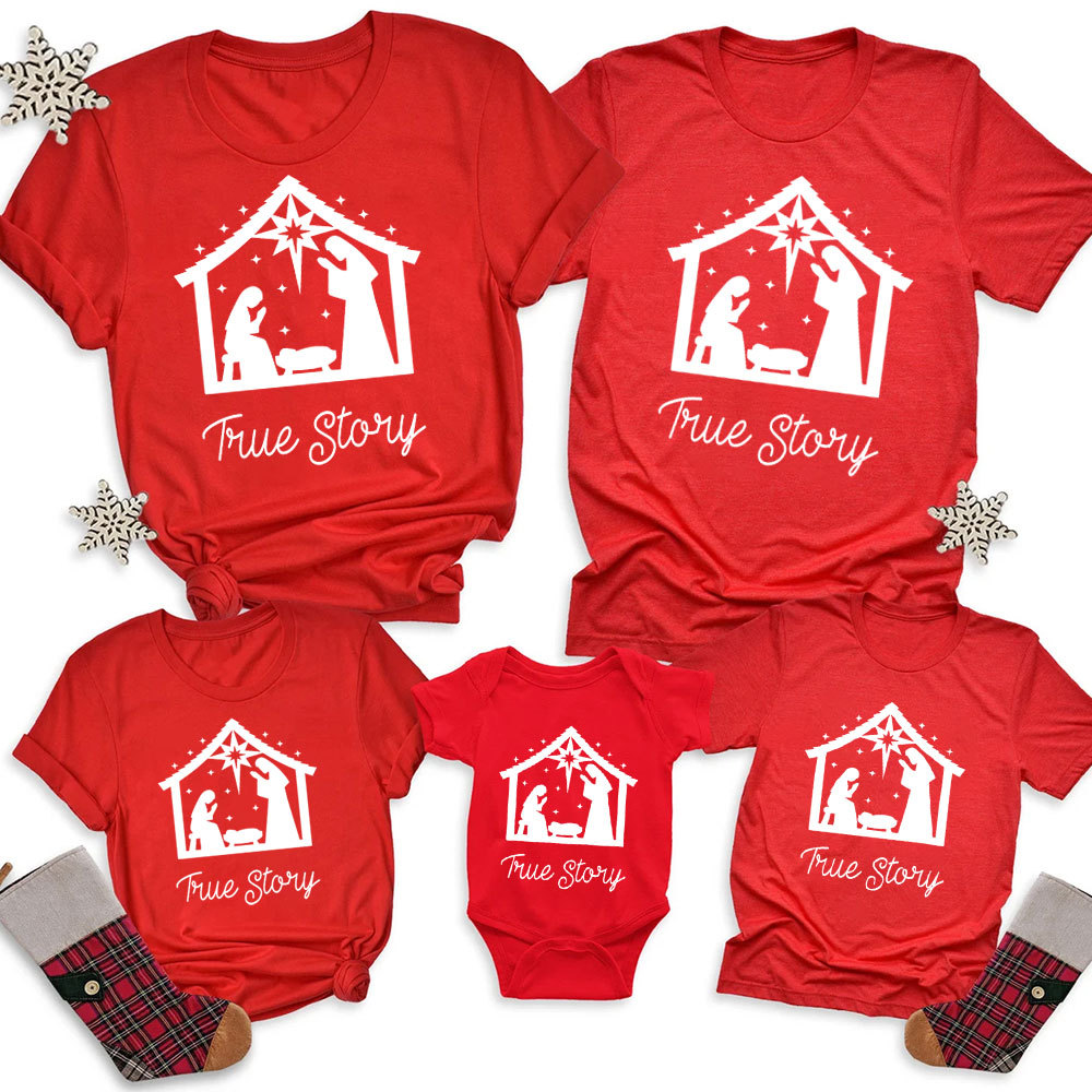 True Story Christmas Nativity Family Matching Shirts