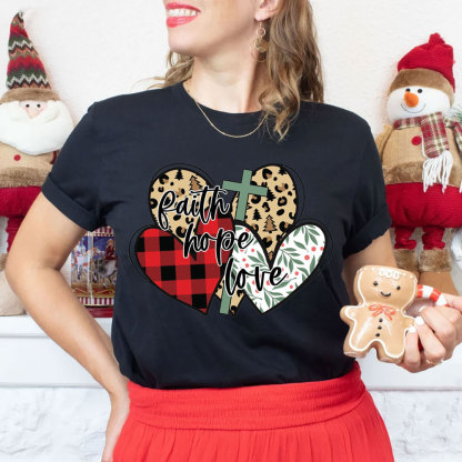 Faith Hope Love Christmas T-Shirt