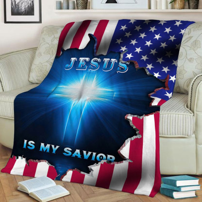Jesus Is My Savior Fleece Blanket