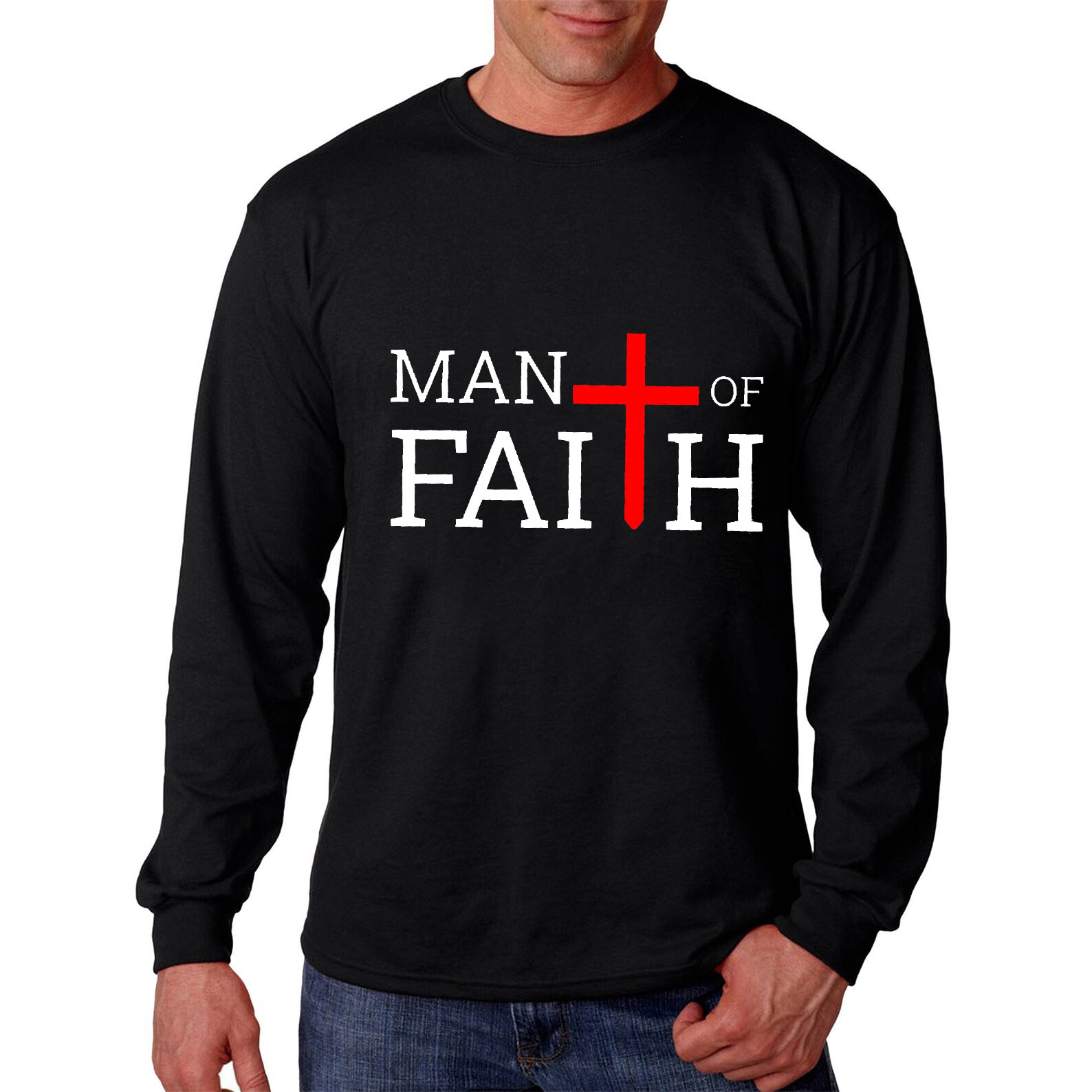 Man Of Faith Long Sleeve Tee