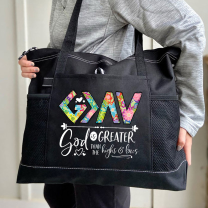 God Is Greater Christian Tote Bag