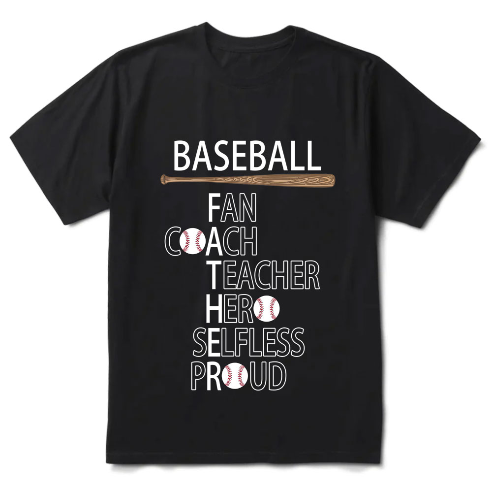 Baseball Father Words T-Shirt
