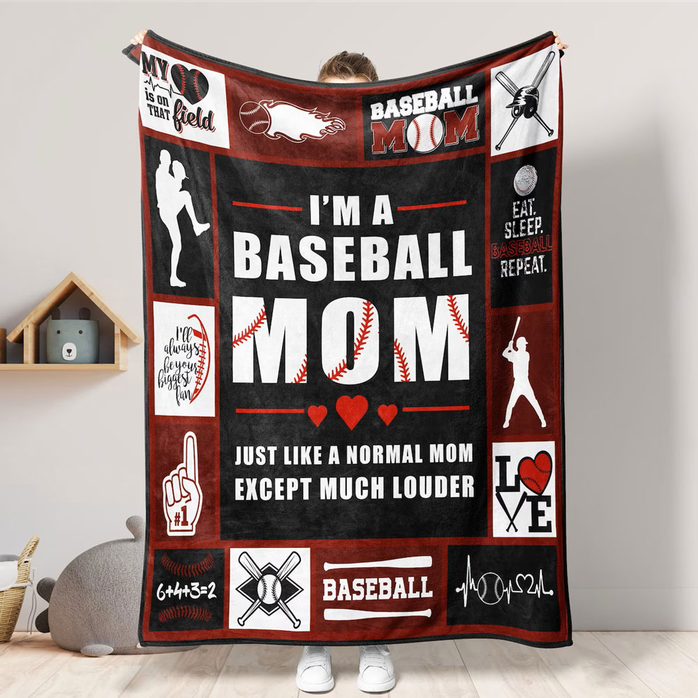 Baseball Mom Blanket