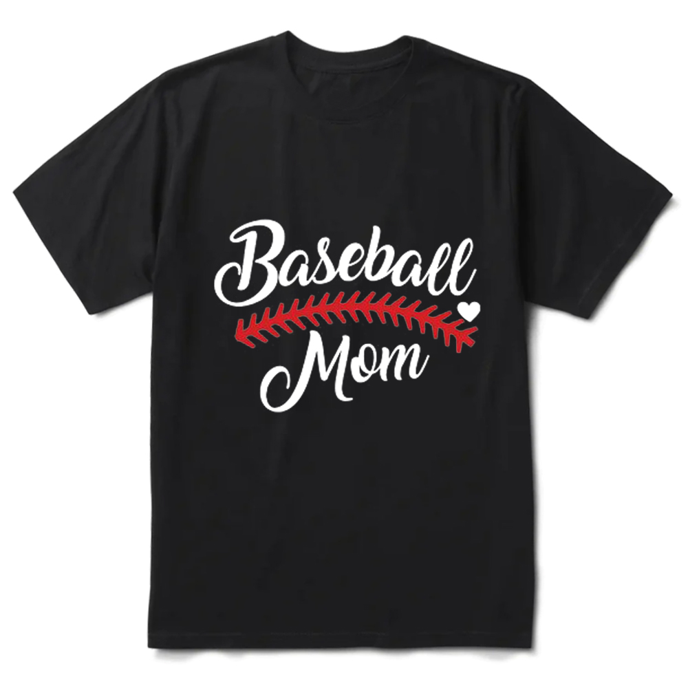 Baseball Mom Heart T-Shirt