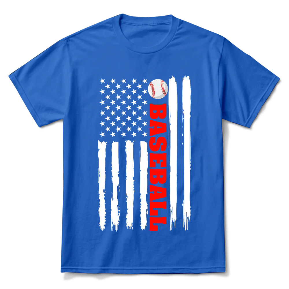 Baseball US Flag T-Shirt