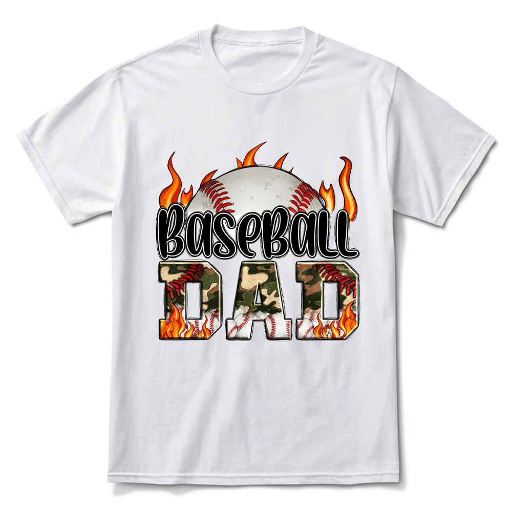 Camo Baseball Dad Shirt
