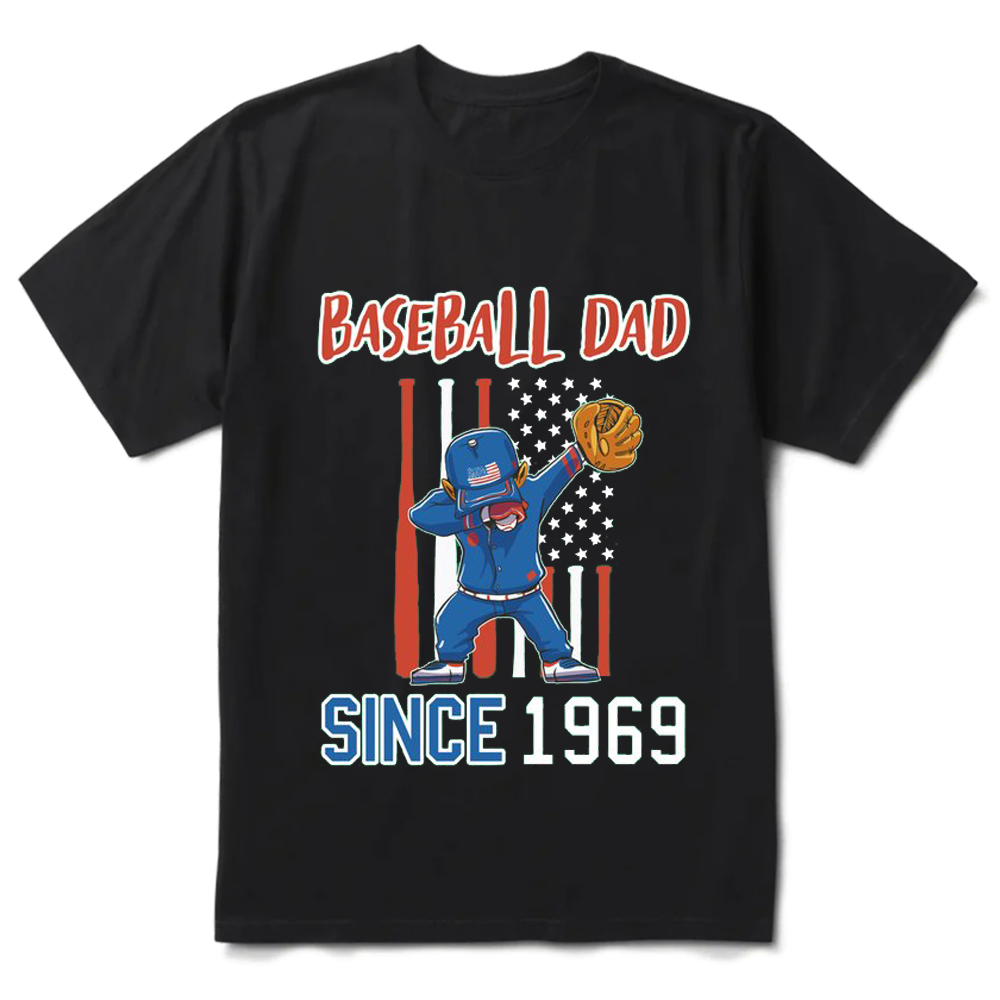 Custom Birth Year Baseball Dad Shirt