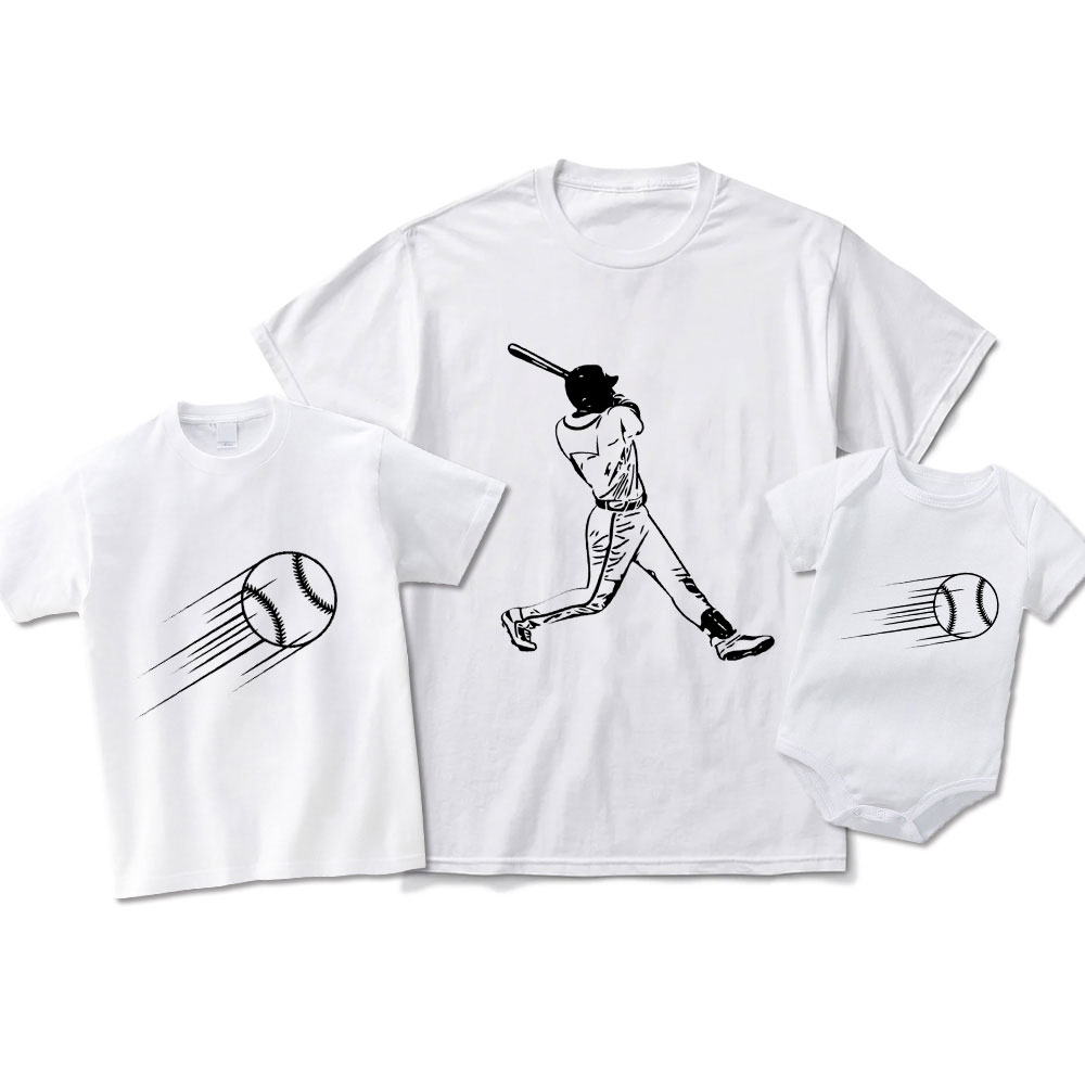 Dad and Son Matching Baseball Tee