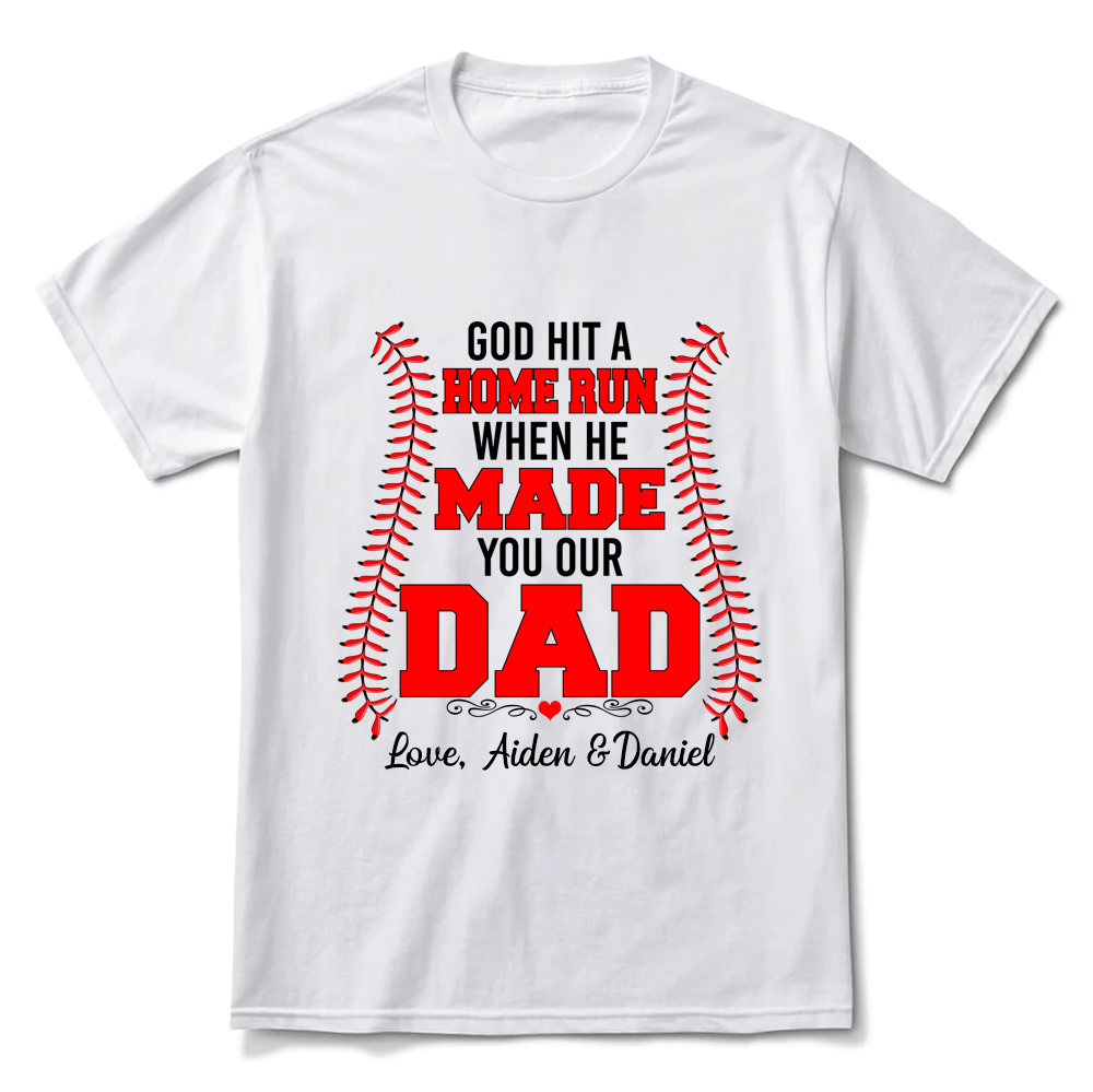 God Hit a Homerun Baseball Dad T-Shirt