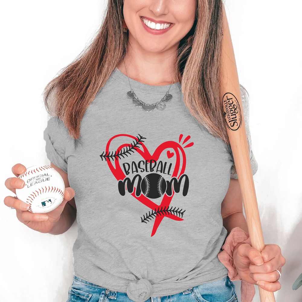 100 Cotton Print Baseball Tshirts Gifts For Mom