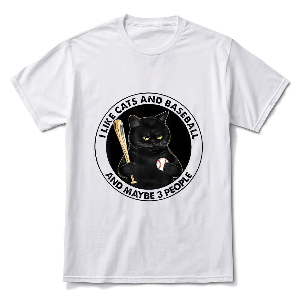 I Like Cats and Baseball Classic T-Shirt