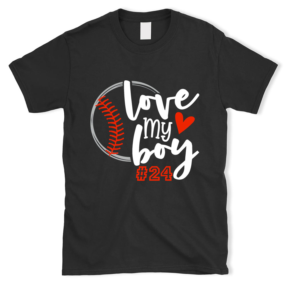 Love My Boy Baseball T-Shirt