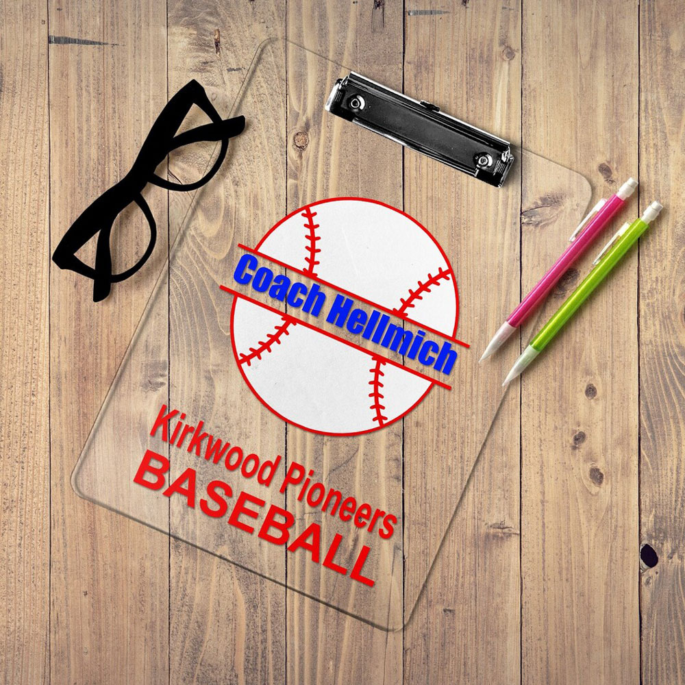 Personalized Baseball Coach Clipboard