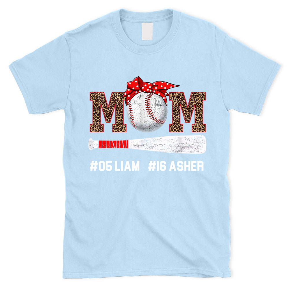 Custom Long Sleeve Baseball & Softball Mom Shirt With Names on 