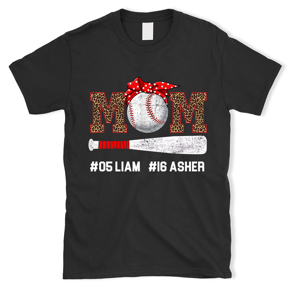 Personalized Baseball Mom Kid's Name T-Shirt